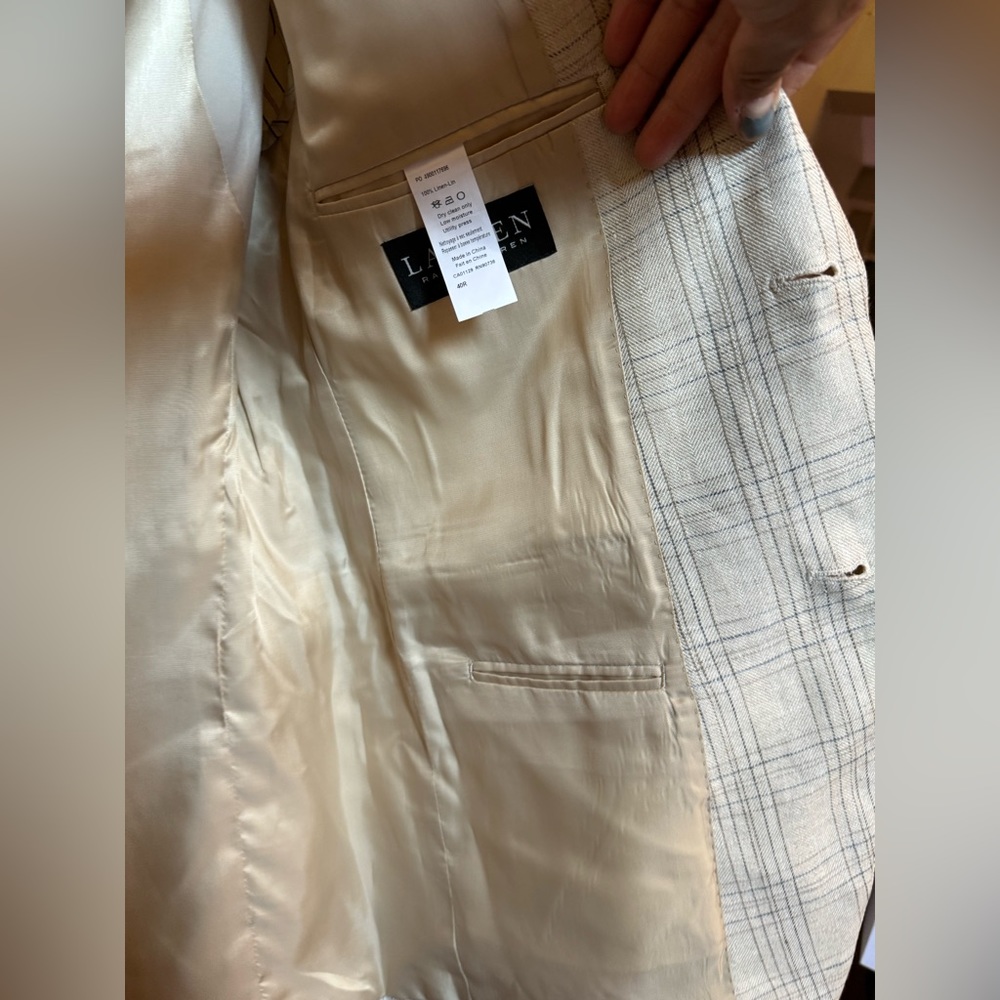 NWT Ralph Lauren Men's Classic-Fit Ultraflex Stretch
Linen Blazer Lassiter 40R - Picture 10 of 16